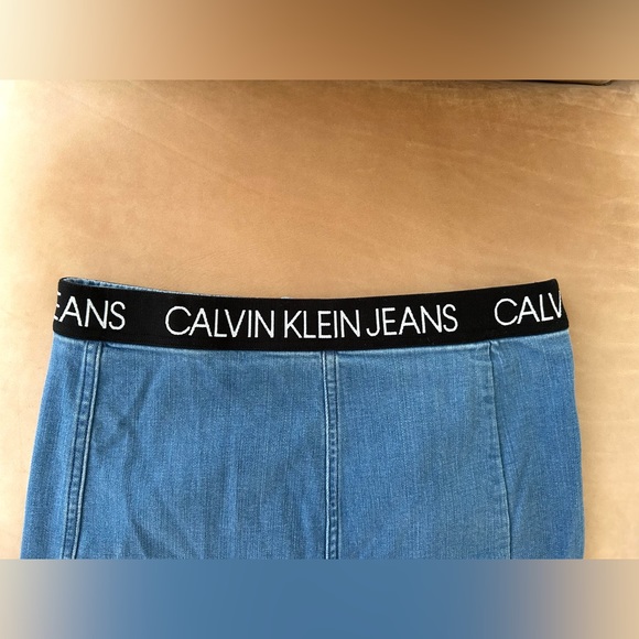 Calvin Klein Denim Skirt with Classic Calvin Klein Signature Band - Picture 4 of 6